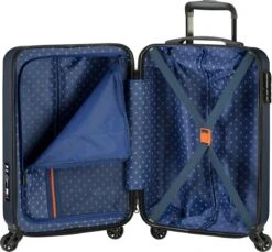 Princess Traveller PT01 - Reiskoffer - Platinum Navy - M - 67cm -Beroemde Bagage Winkel 1200x1111 1