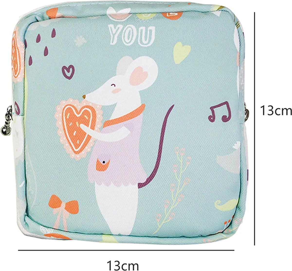 Maandverband Tasje - Make-up Tasje - Handig Opberg Tasje - Dames - Beige Plant 7 Maandverband Tasje - Make-up Tasje - Handig Opberg Tasje - Dames - Beige Plant - Afbeelding 5