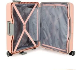 Decent Handbagage Koffer / Trolley / Reiskoffer - 55 Cm - 38 Liter - Polypropyleen - On-Tour - Roze -Beroemde Bagage Winkel 1200x1113