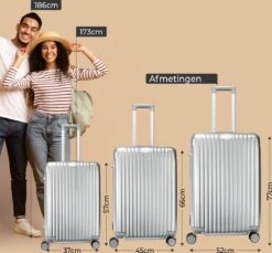 Royal Swiss - Reis Koffer - 56cm - Cijferslot- Lichtgewicht Koffer - 4 Wielen- Zilver 17 Royal Swiss - Reis Koffer - 56cm - Cijferslot- Lichtgewicht Koffer - 4 Wielen- Zilver -Beroemde Bagage Winkel 1200x1114 10