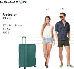 CarryOn Protector Luxe Grote Reiskoffer - Trolley 77cm Met TSA-klikslot - Ultrasterk - Groen 15 CarryOn Protector Luxe Grote Reiskoffer - Trolley 77cm Met TSA-klikslot - Ultrasterk - Groen -Beroemde Bagage Winkel 1200x1117 1