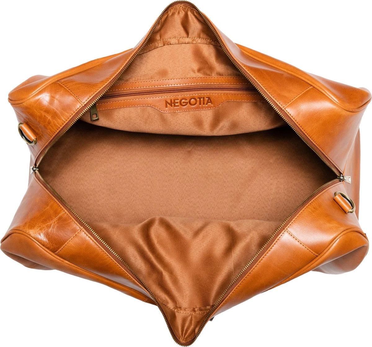 NEGOTIA Delta - Leren Weekendtas - Leren Reistas - Duffel Bag - 100% Luxe Top-Grain Leer - Bruin 5 NEGOTIA Delta - Leren Weekendtas - Leren Reistas - Duffel Bag - 100% Luxe Top-Grain Leer - Bruin - Afbeelding 3