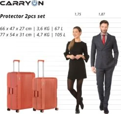 CarryOn Protector Luxe Kofferset - TSA Trolleyset M+L Formaat Met Kliksloten - Terra 13 CarryOn Protector Luxe Kofferset - TSA Trolleyset M+L Formaat Met Kliksloten - Terra -Beroemde Bagage Winkel 1200x1130 2