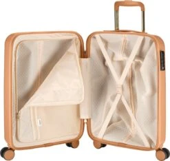 Princess Traveller Harlem - Handbaggage Koffer - Recycled PET - Camel - S (55cm) -Beroemde Bagage Winkel 1200x1138