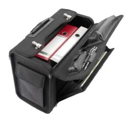 Dermata Pilotenkoffer Nylon 1340NY Zwart -Beroemde Bagage Winkel 1200x1145