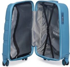 ©TROLLEYZ - Paris No.5 - Trolley - 55cm Met TSA Slot - Dubbele Wielen - 360° Spinners - 100% Polypropyleen - Handbagage Koffer In Ice Blue -Beroemde Bagage Winkel 1200x1147