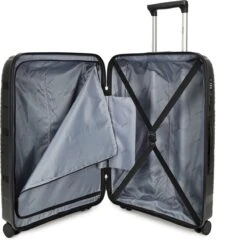Decent EXPLORER PP Trolley 77 Cm - 106 Liter - TSA Slot - Black -Beroemde Bagage Winkel 1200x1165