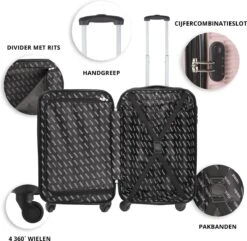 TravelZ Horizon Handbagagekoffer - 54cm Handbagage Trolley Met Gevoerde Binnenkant - Baby Roze -Beroemde Bagage Winkel 1200x1169 10