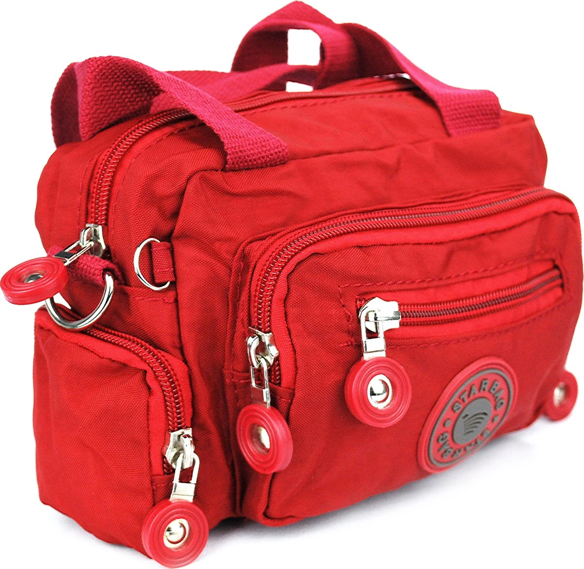 Starbag Reistas Crinkle-nylon Unisex Rood -(014-36) -kleine Tas - 3 Starbag Reistas Crinkle-nylon Unisex Rood -(014-36) -kleine Tas -