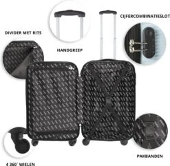 TravelZ Horizon Handbagagekoffer - 54cm Handbagage Trolley Met Gevoerde Binnenkant - Baby Blauw 12 TravelZ Horizon Handbagagekoffer - 54cm Handbagage Trolley Met Gevoerde Binnenkant - Baby Blauw -Beroemde Bagage Winkel 1200x1169