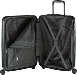 Princess Traveller Harlem - Reiskoffer - Zwart - RPET - M - 65cm -Beroemde Bagage Winkel 1200x1174