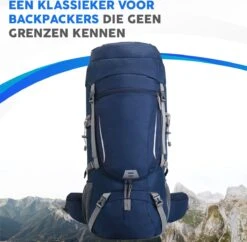 Trekking - Reistas - Rs&k - Backpack - Travelbag - 60 L - Blauw