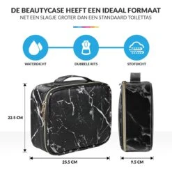 YONO Beautycase Marmer Design - Make Up Koffer Dames – Makeup Organizer – Tas Voor Cosmetica – Reis Toilettas – Zwart 13 YONO Beautycase Marmer Design - Make Up Koffer Dames – Makeup Organizer – Tas Voor Cosmetica – Reis Toilettas – Zwart -Beroemde Bagage Winkel 1200x1184 10