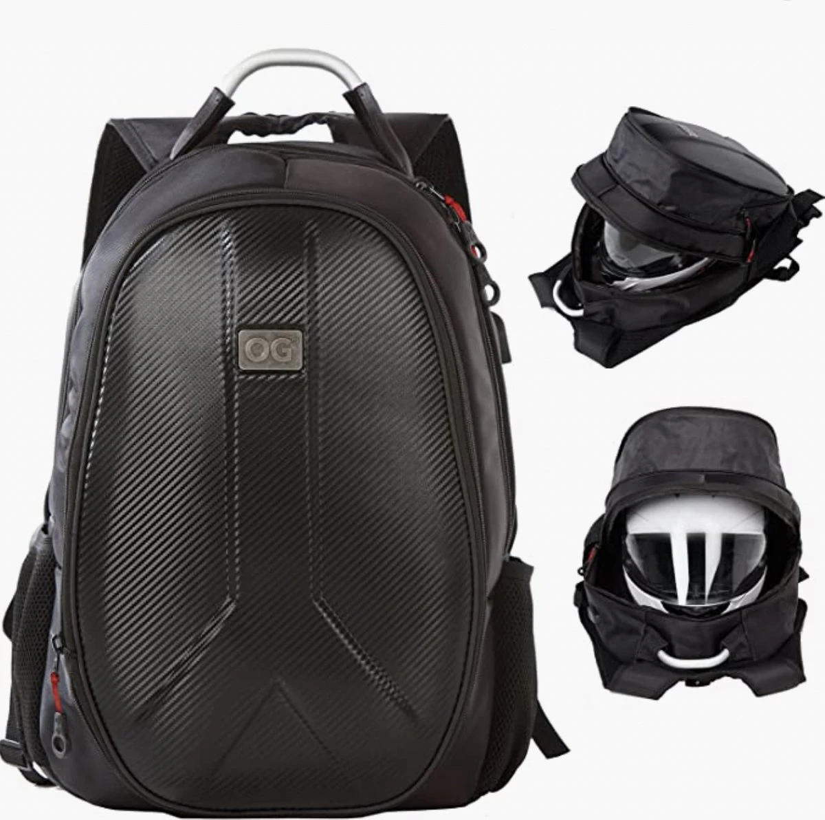 OG Original GetAway Motor-rugzak, Motorfiets-rugzak, Motorhelm Rugtas, Waterdicht, Grote Capaciteit, Vergrootbaar 35/45L, Hardshell, USB, Laptop, Helm Tas, Antidiefstal-zak, Reflecterend 3 OG Original GetAway Motor-rugzak, Motorfiets-rugzak, Motorhelm Rugtas, Waterdicht, Grote Capaciteit, Vergrootbaar 35/45L, Hardshell, USB, Laptop, Helm Tas, Antidiefstal-zak, Reflecterend