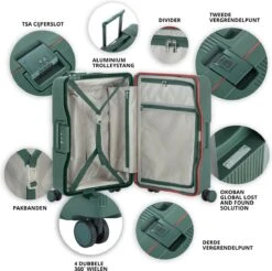 CarryOn Protector Luxe Grote Reiskoffer - Trolley 77cm Met TSA-klikslot - Ultrasterk - Groen 12 CarryOn Protector Luxe Grote Reiskoffer - Trolley 77cm Met TSA-klikslot - Ultrasterk - Groen -Beroemde Bagage Winkel 1200x1193 2