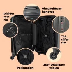 NoBoringSuitcases.com® Koffer - Beer - Rok - Ballet - Licht - Portret - Trolley Op Wieltjes - Reiskoffer - Past Binnen 55x40x20 Cm En 55x35x25 Cm - Handbagagekoffer - Fotokoffer -Beroemde Bagage Winkel 1200x1200 109
