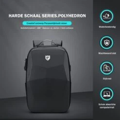 Brandie® - Rugzak - Geschikt Voor 17.3 Inch Laptop - Reistas - Schoudertas - Waterdichte - USB Opladen - Hoge Capaciteit - Anti Diefstal - Normaal Zwart - Voor Heren Tas - Grootte 14*32*48cm - Gewicht 1.3 Kg -Beroemde Bagage Winkel 1200x1200 1107