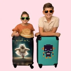 NoBoringSuitcases.com® Koffer - Beer - Rok - Ballet - Licht - Portret - Trolley Op Wieltjes - Reiskoffer - Past Binnen 55x40x20 Cm En 55x35x25 Cm - Handbagagekoffer - Fotokoffer -Beroemde Bagage Winkel 1200x1200 112
