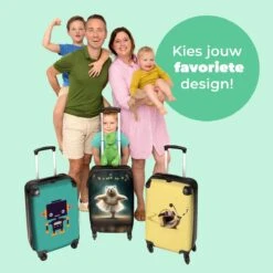 NoBoringSuitcases.com® Koffer - Beer - Rok - Ballet - Licht - Portret - Trolley Op Wieltjes - Reiskoffer - Past Binnen 55x40x20 Cm En 55x35x25 Cm - Handbagagekoffer - Fotokoffer -Beroemde Bagage Winkel 1200x1200 113