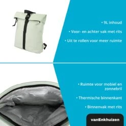 VanEnkhuizen Rolltop Rugzak 9 Liter - Waterafstotend En Thermo Materiaal - Mint 13 VanEnkhuizen Rolltop Rugzak 9 Liter - Waterafstotend En Thermo Materiaal - Mint -Beroemde Bagage Winkel 1200x1200 1249