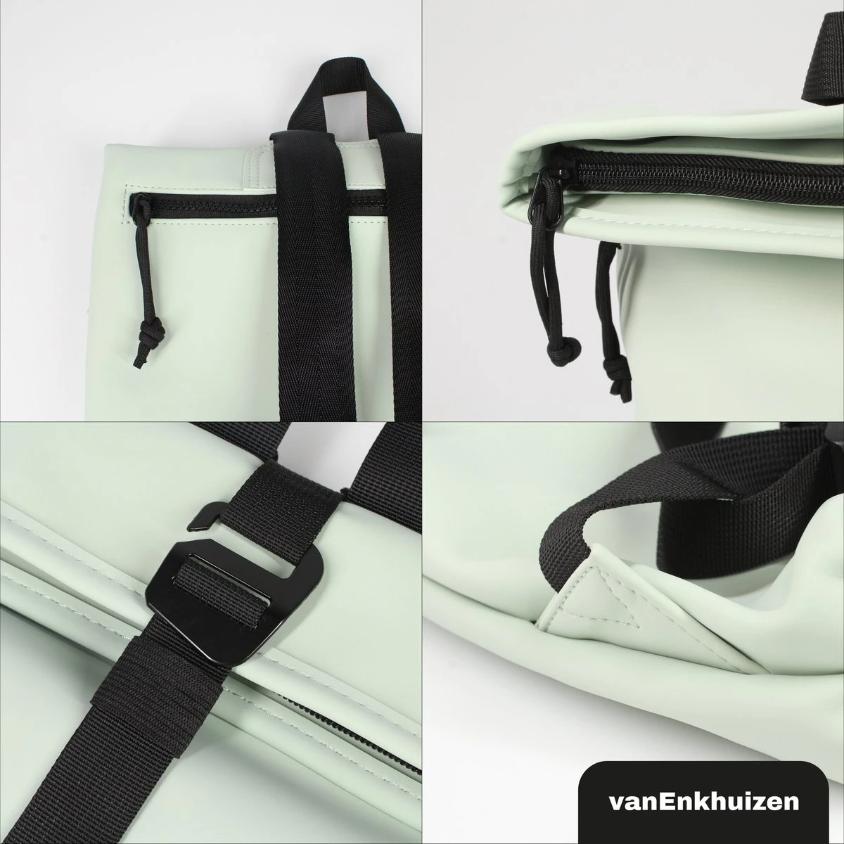 VanEnkhuizen Rolltop Rugzak 9 Liter - Waterafstotend En Thermo Materiaal - Mint 7 VanEnkhuizen Rolltop Rugzak 9 Liter - Waterafstotend En Thermo Materiaal - Mint - Afbeelding 5