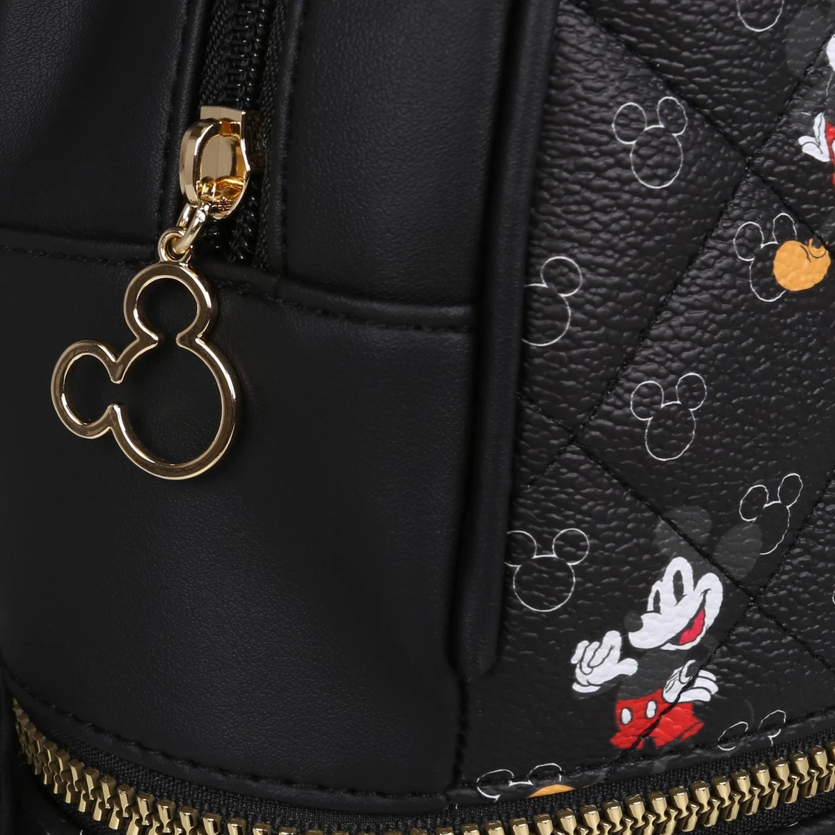 DISNEY Mickey En Minnie Mouse - Rugzak + Zakje, Zwart, Gewatteerd, Klein 4 DISNEY Mickey En Minnie Mouse - Rugzak + Zakje, Zwart, Gewatteerd, Klein - Afbeelding 2