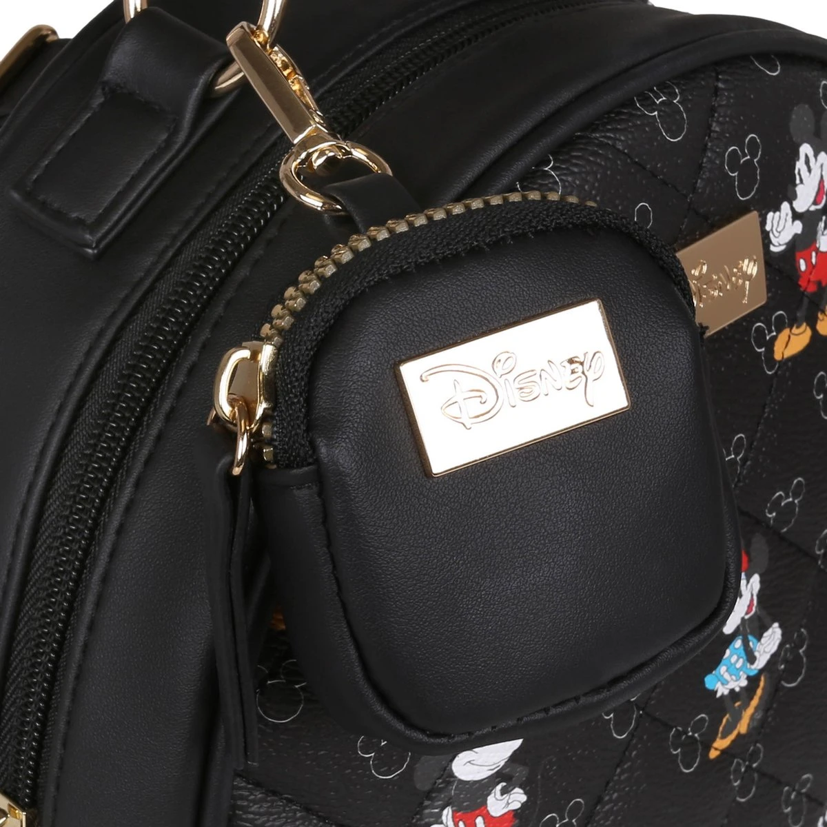 DISNEY Mickey En Minnie Mouse - Rugzak + Zakje, Zwart, Gewatteerd, Klein 12 DISNEY Mickey En Minnie Mouse - Rugzak + Zakje, Zwart, Gewatteerd, Klein - Afbeelding 10