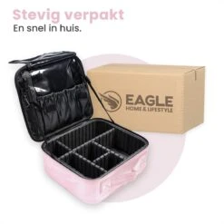 Eagle Make-up Organizer - Make-up Koffer - Verstelbare Vakken - Beautycase - Multifunctioneel - Make-up Tas - Reisformaat -Beroemde Bagage Winkel 1200x1200 1394