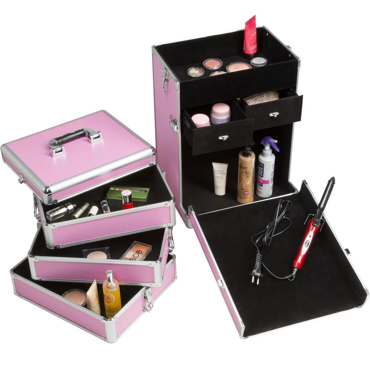 Tectake - Nagelstyliste Trolley Nagel Koffer Cosmetica Piloten 400721 4 Tectake - Nagelstyliste Trolley Nagel Koffer Cosmetica Piloten 400721 - Afbeelding 2