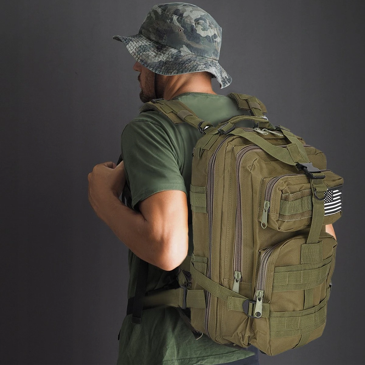 Tactical Backpack 30 L | Tactische Rugzak | Sport - School - Werk | Marine Groen - Backpack US Assault Molle Large - Rugzak -Marine Groen - 30 L 15 Tactical Backpack 30 L | Tactische Rugzak | Sport - School - Werk | Marine Groen - Backpack US Assault Molle Large - Rugzak -Marine Groen - 30 L - Afbeelding 13