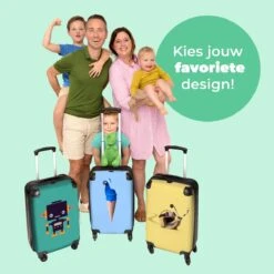 NoBoringSuitcases.com® Koffer - Reiskoffer Met Wielen - Pauw - IJshoorntjes - Blauw - IJs - Vogel - Handbagage Trolley - Past Binnen 55x40x20 Cm En 55x35x25 Cm - Fotokoffer -Beroemde Bagage Winkel 1200x1200 148