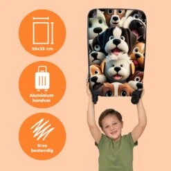 NoBoringSuitcases.com® Koffer - Hond - Dieren - Design - Bruin - Trolley Op Wieltjes - Handbagagekoffer - Past Binnen 55x40x20 Cm En 55x35x25 Cm - Reiskoffers - Fotokoffer -Beroemde Bagage Winkel 1200x1200 174