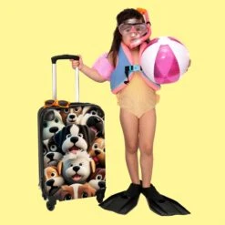 NoBoringSuitcases.com® Koffer - Hond - Dieren - Design - Bruin - Trolley Op Wieltjes - Handbagagekoffer - Past Binnen 55x40x20 Cm En 55x35x25 Cm - Reiskoffers - Fotokoffer -Beroemde Bagage Winkel 1200x1200 177