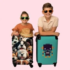 NoBoringSuitcases.com® Koffer - Hond - Dieren - Design - Bruin - Trolley Op Wieltjes - Handbagagekoffer - Past Binnen 55x40x20 Cm En 55x35x25 Cm - Reiskoffers - Fotokoffer -Beroemde Bagage Winkel 1200x1200 178