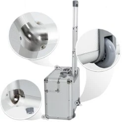 Tectake Business Pilotenkoffer - 39 Cm - Zilver -Beroemde Bagage Winkel 1200x1200 217