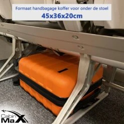 CabinMax Handbagage Koffer - Trolley 30L - Harde Reiskoffer - 45x36x20cm - Lichtgewicht - Groot Capaciteit - Oranje -Beroemde Bagage Winkel 1200x1200 232