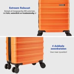 CabinMax Handbagage Koffer - Trolley 30L - Harde Reiskoffer - 45x36x20cm - Lichtgewicht - Groot Capaciteit - Oranje -Beroemde Bagage Winkel 1200x1200 233