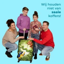 NoBoringSuitcases.com® Koffer Groot - Jungle - Dieren - Groen - Kinderen - Trolley Koffer Met TSA-slot - Met Wielen - 90 Liter - Reiskoffer - 66 Cm -Beroemde Bagage Winkel 1200x1200 254