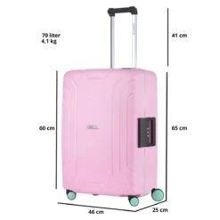CarryOn Steward TSA Reiskoffer - 65cm Trolley Met Kliksloten - Dubbele Wielen - Roze 24 CarryOn Steward TSA Reiskoffer - 65cm Trolley Met Kliksloten - Dubbele Wielen - Roze -Beroemde Bagage Winkel 1200x1200 322