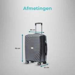 Legage Koffer Handbagage - Reiskoffer - Trolley - Inclusief Uitzetlaag - Inclusief TSA Slot - Zwart - Maat S - 20 Inch -Beroemde Bagage Winkel 1200x1200 35