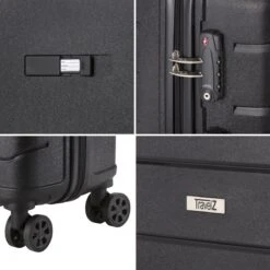 TravelZ Big Bars Reiskoffer 78 Cm Met Dubbele Wielen - Trolley Koffer Met TSA-slot - Zwart -Beroemde Bagage Winkel 1200x1200 392