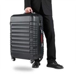 Monzana Kofferset - 4 Stuks S M L XL Met Wielen Cijferslot - Zwart -Beroemde Bagage Winkel 1200x1200 552