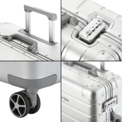 CarryOn Kofferset ULD - Luxe Aluminium Handbagage Koffer 55cm + 76cm Grote Reiskoffer - Dubbel TSA Slot - Zilver -Beroemde Bagage Winkel 1200x1200 583