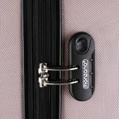 Monzana Hardcase Kofferset 4 Delig - Baseline Beautycase/M/L/XL - Rosé -Beroemde Bagage Winkel 1200x1200 632