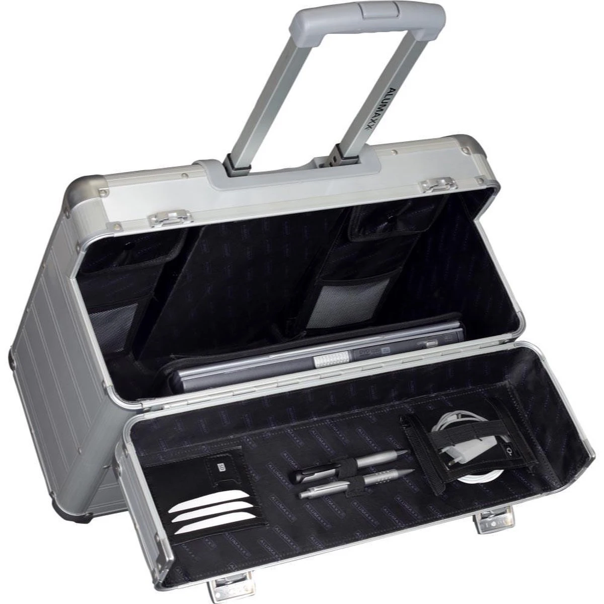 Trolley Pilotenkoffer Alumaxx - DISCOVERY Aluminium Mat Zwart 4 Trolley Pilotenkoffer Alumaxx - DISCOVERY Aluminium Mat Zwart - Afbeelding 2