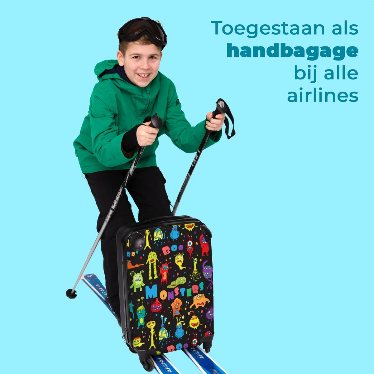 NoBoringSuitcases.com® Koffer - Monster - Kleuren - Kinderen - Ruimte - Past Binnen 55x40x20 Cm En 55x35x25 Cm - Handbagage - Trolley - Fotokoffer - Cabin Size - Print 7 NoBoringSuitcases.com® Koffer - Monster - Kleuren - Kinderen - Ruimte - Past Binnen 55x40x20 Cm En 55x35x25 Cm - Handbagage - Trolley - Fotokoffer - Cabin Size - Print - Afbeelding 5