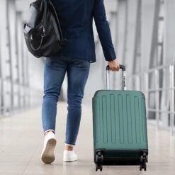 TRVLMORE Koffer - Handbagage - 54x36x20cm - 38L - Donkergroen -Beroemde Bagage Winkel 1200x1200 674