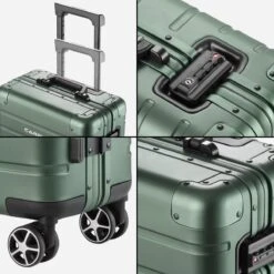 CarryOn ULD Handbagage - Luxe Aluminium Trolley 55cm - Dubbel TSA Slot - Dubbele Wielen - Groen 13 CarryOn ULD Handbagage - Luxe Aluminium Trolley 55cm - Dubbel TSA Slot - Dubbele Wielen - Groen -Beroemde Bagage Winkel 1200x1200 826