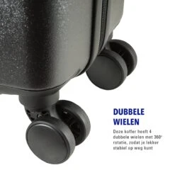 Princess Traveller Harlem - Handbaggage Koffer - Zwart - S - 55cm -Beroemde Bagage Winkel 1200x1200 829