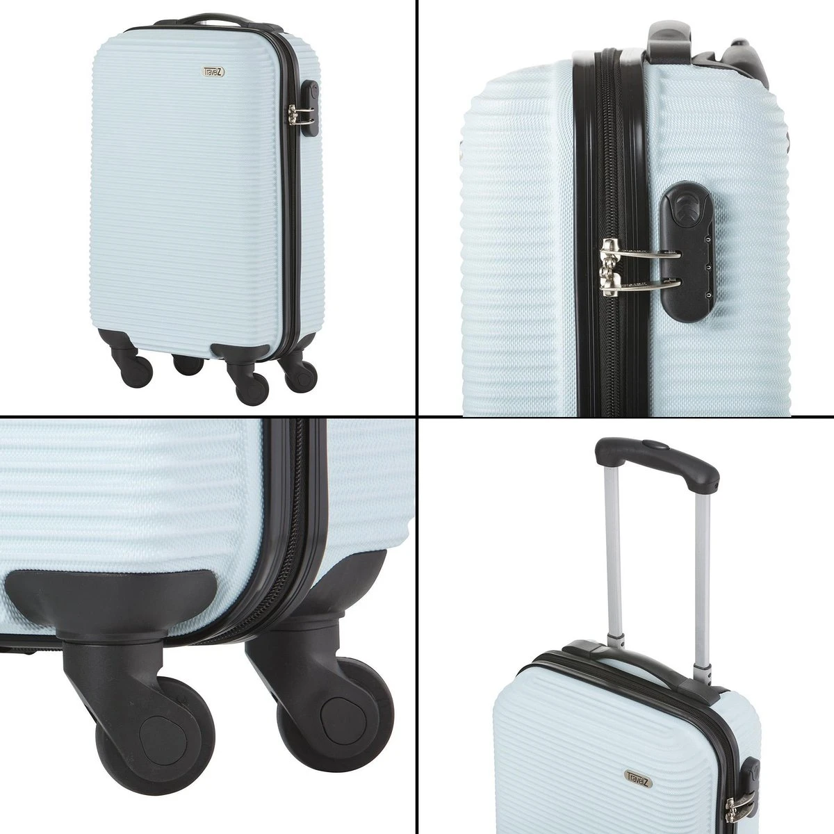 TravelZ Horizon Handbagagekoffer - 54cm Handbagage Trolley Met Gevoerde Binnenkant - Baby Blauw 7 TravelZ Horizon Handbagagekoffer - 54cm Handbagage Trolley Met Gevoerde Binnenkant - Baby Blauw - Afbeelding 5